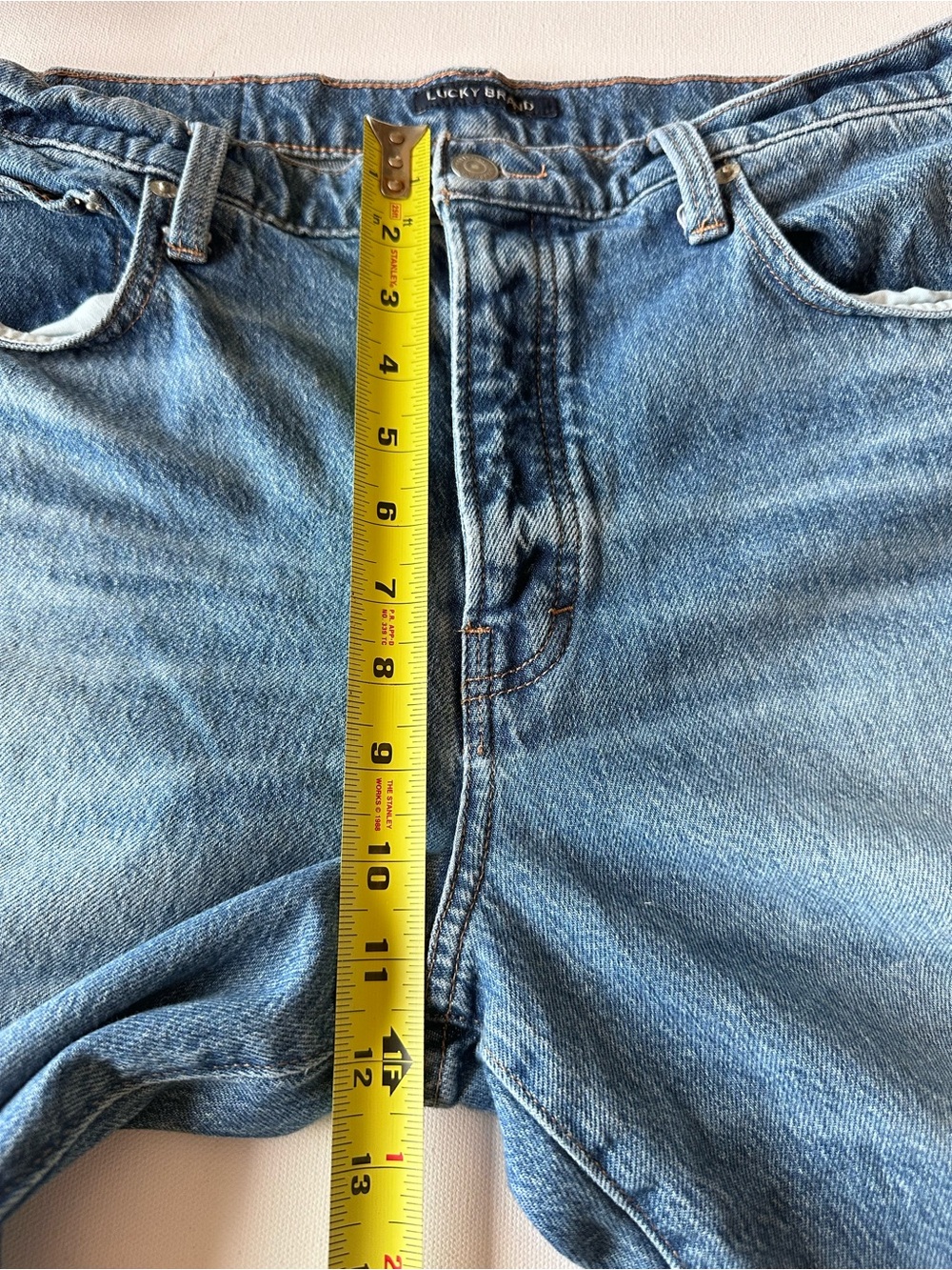 Lucky Brand Drew Mom Jean High Rise Ankle Fit Women's 8/29 Blue Distressed Denim - Picture 7 of 8